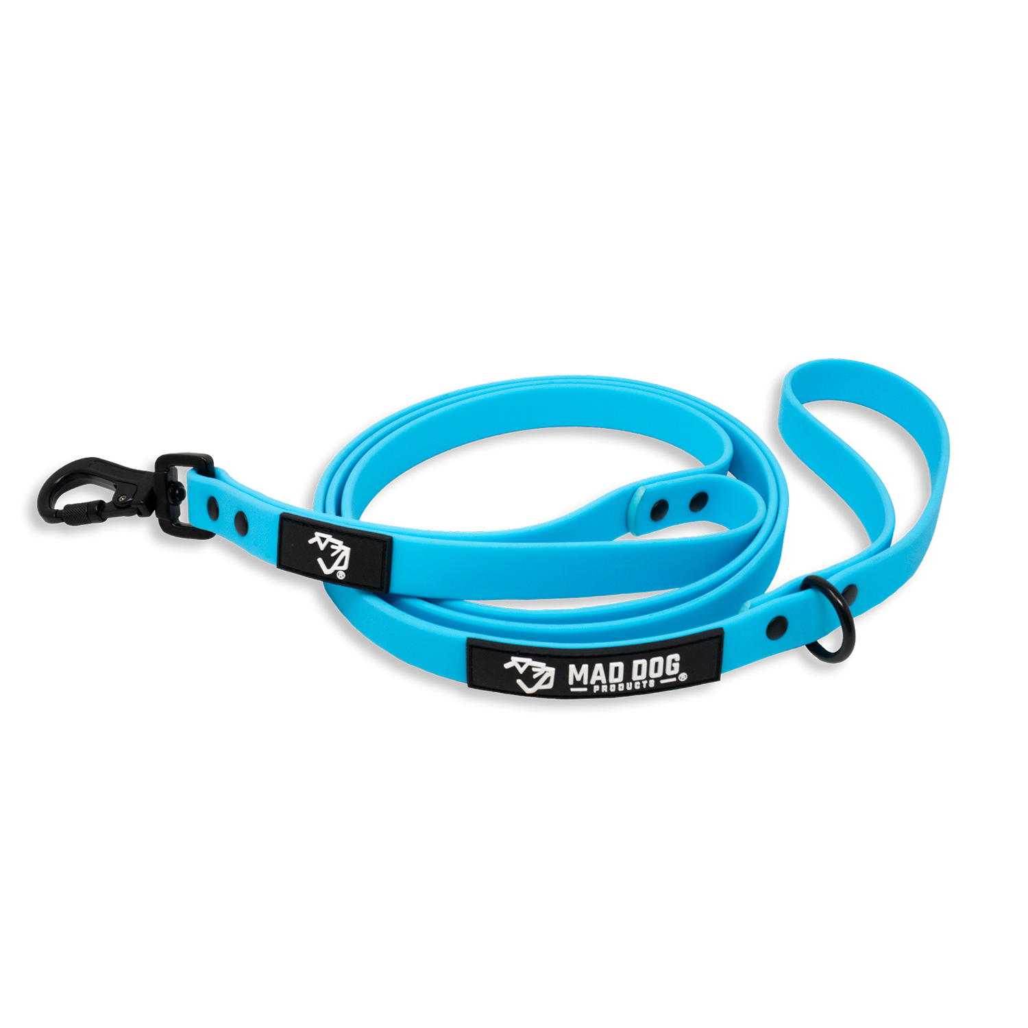 Biothane Dog Leash w/ Short Handle For Control by Mad Dog Products – .75″ x 6 foot Clip Leash